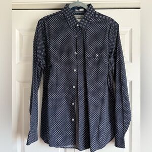 Express Men's Dark Blue Shirt with White Stars